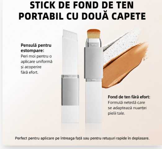 Stick Fond de Ten cu Adaptare la Nuanta Pielii & Corector cu Pensula