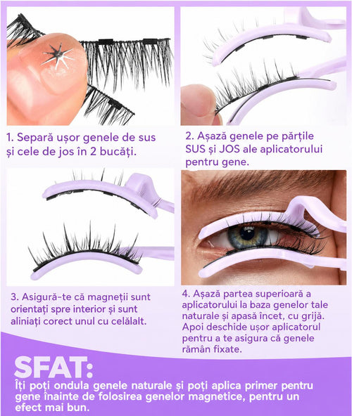 Gene Magnetice Fără Lipici   1+ 1 Gratis